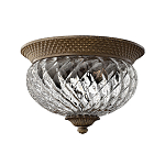 Потолочный светильник с чашеобразным плафоном из толстого волнообразного стекла и широким узорчатым основанием Hinkley варинант исполнения - 9 | Loft Concept в Казани