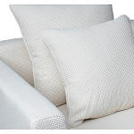 Дизайнерское кресло мягкое с обивкой из рогожки кремового цвета Decoration of Everything варинант исполнения - 2 | Loft Concept в Казани