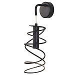 Бра светодиодное из металла со спиральным декоративным элементом черное Metal Spiral варинант исполнения - 1 | Loft Concept в Казани