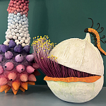 Статуэтка фантастический фрукт Exotic Tropical Fruit orange and white 67 варинант исполнения - 1 | Loft Concept в Казани