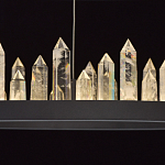 Люстра с двумя кольцами черного цвета с хрустальными элементами QUARTZ CRYSTAL варинант исполнения - 7 | Loft Concept в Казани