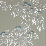 Обои ручная роспись Silk Tree Special Colourway on Pale Grey dyed silk варинант исполнения - 2 | Loft Concept в Казани