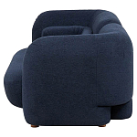 Дизайнерский двухместный диван с мягкими спинкой и подлокотниками синий Madelaine Sofa Blue варинант исполнения - 6 | Loft Concept в Казани