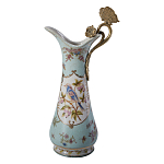 Кувшин с цветочным рисунком и бронзовой ручкой Blue Garden варинант исполнения - 1 | Loft Concept в Казани