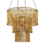 Люстра трёхъярусная золотого цвета Metal Tentacles варинант исполнения - 1 | Loft Concept в Казани