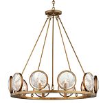 Люстра круглая с прозрачными рельефными плафонами Crystal Prism варинант исполнения - 1 | Loft Concept в Казани