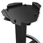 Барный стул вращающийся со спинкой и подлокотниками Douglas Rhombus Синий Велюр варинант исполнения - 5 | Loft Concept в Казани