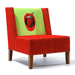 FUN Armchair "Chili Pepper" Red Дизайнерское кресло с цветным принтом варинант исполнения - 2 | Loft Concept в Казани