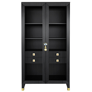 Дизайнерский шкаф витрина Elsa Dreams Black с 4-мя ящиками