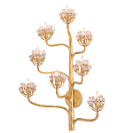 Бра золотое в виде растения Golden Flower Glade варинант исполнения - 2 | Loft Concept в Казани