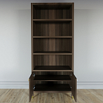 Книжный Стеллаж Elsa Dreams Walnut с задней стенкой варинант исполнения - 3 | Loft Concept в Казани
