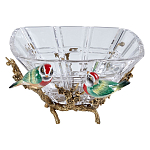 Чаша квадратная из прозрачного стекла с фигурками разноцветных птиц Eden Garden варинант исполнения - 1 | Loft Concept в Казани