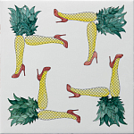 Плитка дизайнерская с рисунком Пина Колада варинант исполнения - 2 | Loft Concept в Казани