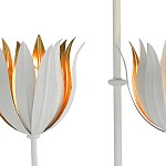 Люстра белая прямоугольная с абажурами в виде цветков тюльпана White Tulips варинант исполнения - 1 | Loft Concept в Казани