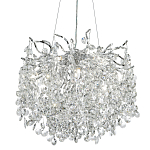 Люстра с хрустальными подвесками на металлических ветках Fairytree Light Silver Chandelier 10 варинант исполнения - 1 | Loft Concept в Казани