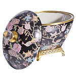 Шкатулка черного цвета с цветочной росписью Eden Garden варинант исполнения - 2 | Loft Concept в Казани