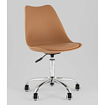 Офисный стул на металлическом основании EGGERY Brown пластик варинант исполнения - 1 | Loft Concept в Казани