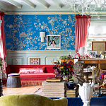 Обои ручная роспись Houghton Canton Blue варинант исполнения - 4 | Loft Concept в Казани