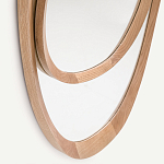 Ассиметричное зеркало в дубовой раме Infinity Symbol варинант исполнения - 3 | Loft Concept в Казани