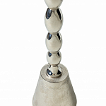 Кофейный столик с рельефной столешницей из металла Aplika Silver варинант исполнения - 5 | Loft Concept в Казани