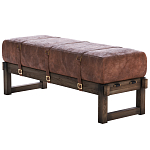 Банкетка Duncan винтажная коричневая кожа варинант исполнения - 3 | Loft Concept в Казани