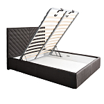 Кровать серая с подъемным механизмом Adelaide варинант исполнения - 2 | Loft Concept в Казани