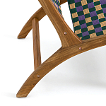 Кресло низкое из массива тика Barbados варинант исполнения - 5 | Loft Concept в Казани