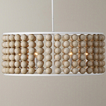Люстра в форме цилиндра с вставками из деревянных бусин Wooden Beads варинант исполнения - 7 | Loft Concept в Казани