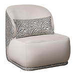 Кресло без подлокотников бежевое с принтом Macrocosm варинант исполнения - 1 | Loft Concept в Казани