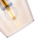 Подвесной светильник со стеклянным плафоном в форме бокала янтарного цвета Prestige варинант исполнения - 4 | Loft Concept в Казани