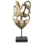 Маска ручной работы деревянная резная Lizard Mask варинант исполнения - 1 | Loft Concept в Казани