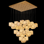 Люстра подвесная с квадратными плафонами из натурального камня Glowing Spheres варинант исполнения - 5 | Loft Concept в Казани