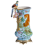 Ваза из фарфора с птицей на бронзовой ветке Garden of Eden варинант исполнения - 1 | Loft Concept в Казани