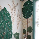 Обои ручная роспись Mughal Trees Original colourway on linen варинант исполнения - 2 | Loft Concept в Казани