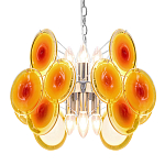 Люстра из оранжевых стеклянных дисков OrangeGlowing Reflectors варинант исполнения - 2 | Loft Concept в Казани
