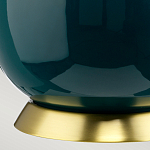 Настольная лампа с коническим дымчато-зелёным абажуром из искусственного шёлка Quintiesse варинант исполнения - 6 | Loft Concept в Казани