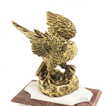 Часы настольные из натурального камня с декором в виде орла Eagle Stone Clock варинант исполнения - 3 | Loft Concept в Казани