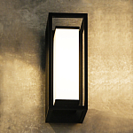 Уличный настенный светильник прямоугольный с чёрной рамкой Высота 35 см Geometric Glow варинант исполнения - 2 | Loft Concept в Казани