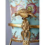 Ваза из голубого фарфора с рисунком птиц и цветов и декоративными элементами Blue Garden варинант исполнения - 11 | Loft Concept в Казани