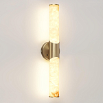 Бра с вытянутым цилиндрическим плафоном из белого алебастра на круглом основании Латунь Cryptocrystalline Stone варинант исполнения - 1 | Loft Concept в Казани