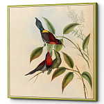 Постер на холсте с изображением птиц и цветов Blooming Birds Poster варинант исполнения - 5 | Loft Concept в Казани