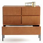 Комод с геометрическим рисунком на ящиках Anders Dark Wood варинант исполнения - 3 | Loft Concept в Казани