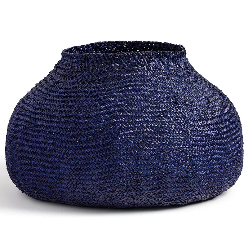 Корзина синяя Elewisa Wicker Basket Синий Корзина синяя Elewisa Wicker Basket Синий в Казани | Loft Concept