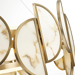 Люстра круглая с полукруглыми плафонами из искусственного алебастра в бронзовой оправе Marbella варинант исполнения - 8 | Loft Concept в Казани