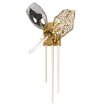 Бра с 2-мя плафонами из стекла и металла и вертикальными подвесками Gilded Mirage  варинант исполнения - 1 | Loft Concept в Казани