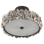 Потолочный светильник круглый с абажуром из устричных раковин Sea Ravens варинант исполнения - 4 | Loft Concept в Казани