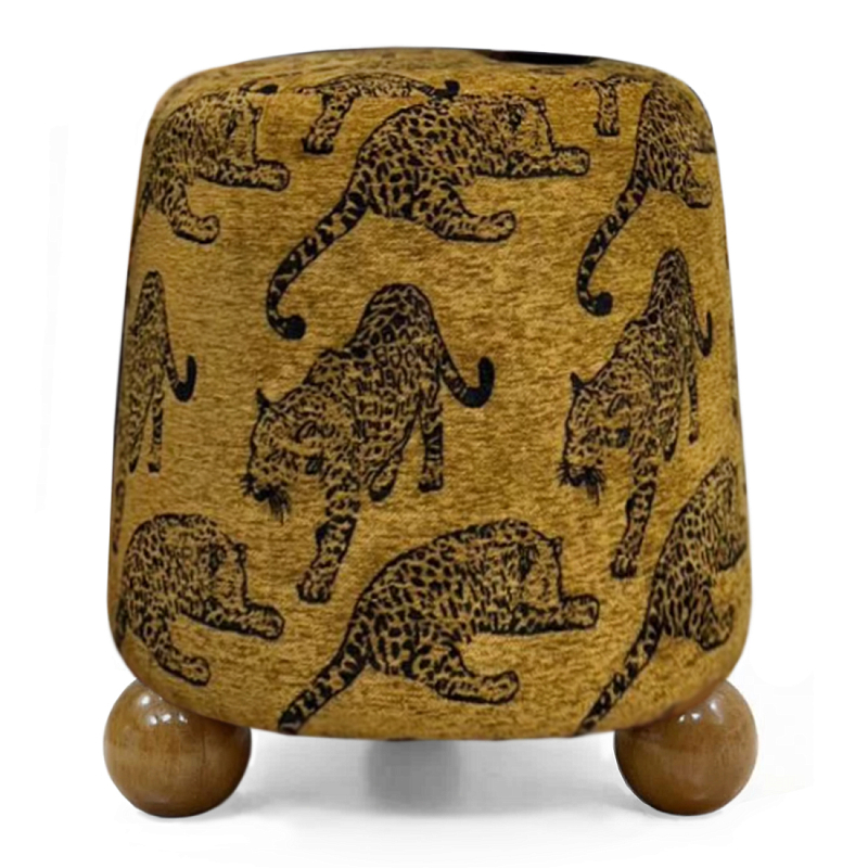 Пуф Wakonda с Круглыми ножками Коричневый орнамет Коричневый в Казани | Loft Concept 