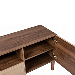 ТВ-тумба бежевая из массива бука с 2-мя дверками и ящиком Wenge Light варинант исполнения - 3 | Loft Concept в Казани