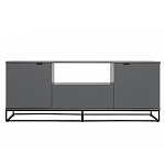ТВ-тумба цвета графит с  2-мя дверцами и ящиком Strict Lines варинант исполнения - 2 | Loft Concept в Казани