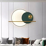 Бра светодиодное круглое в оттенках бронзового и зеленого цвета Kosmikos варинант исполнения - 1 | Loft Concept в Казани